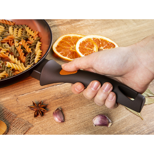 Фото - Сковорода універсальна Ardesto Terra Nature 24 см Orange/Brown (AR2724FA)