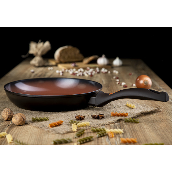 Фото - Сковорода універсальна Ardesto Terra Nature 26 см Orange/Brown (AR2726FA)