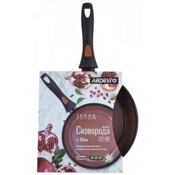 Фото - Сковорода універсальна Ardesto Terra Nature 26 см Orange/Brown (AR2726FA)