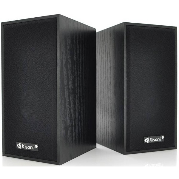 Фото - Компьютерная акустика обычная 2.0 Kisonli T-004/23418 Black Фото - Компьютерная акустика обычная 2.0 Kisonli T-004/23418 Black