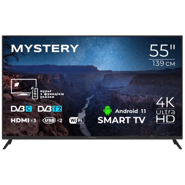 Фото - Телевізор Mystery MTV-5560UDT2 Black