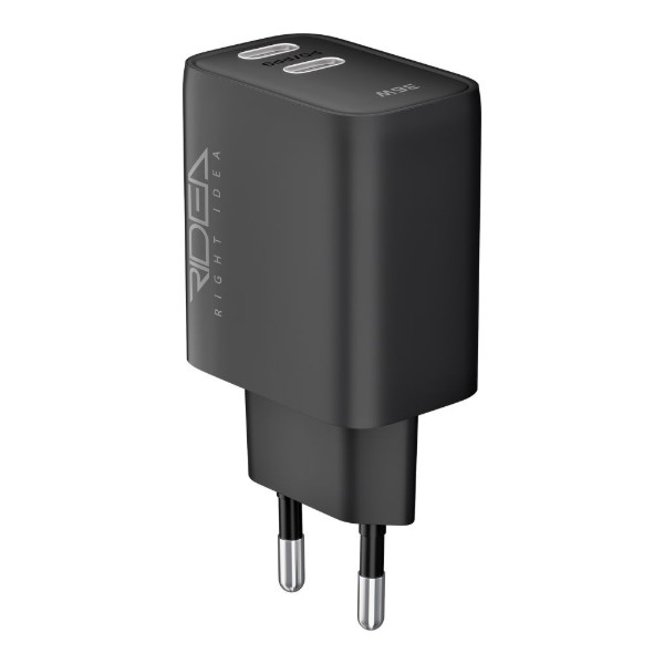 Фото - Сетевое зарядное устройство Ridea Turbo Pro 2USB-C QC/PD 36W Black (RW-36120)