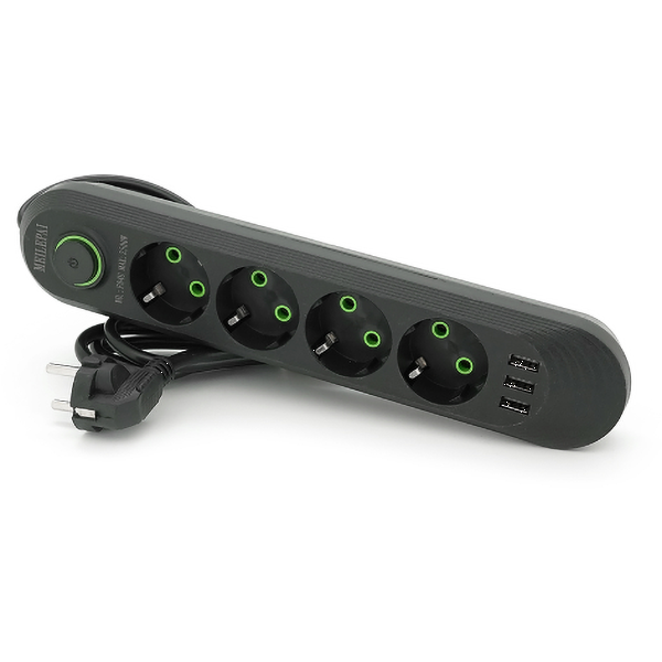 Фото - Мережевий фільтр Voltronic F04U 4 EU+3 USB 1.5m (15493)