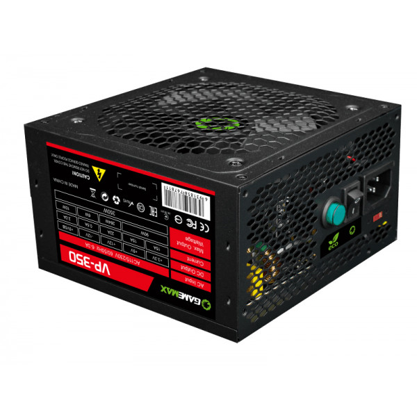 Фото - Блок питания для ПК Gamemax ATX 350W 12 см 80+ (VP-350)