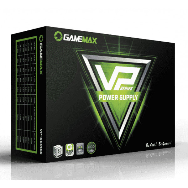Фото - Блок питания для ПК Gamemax ATX 350W 12 см 80+ (VP-350)