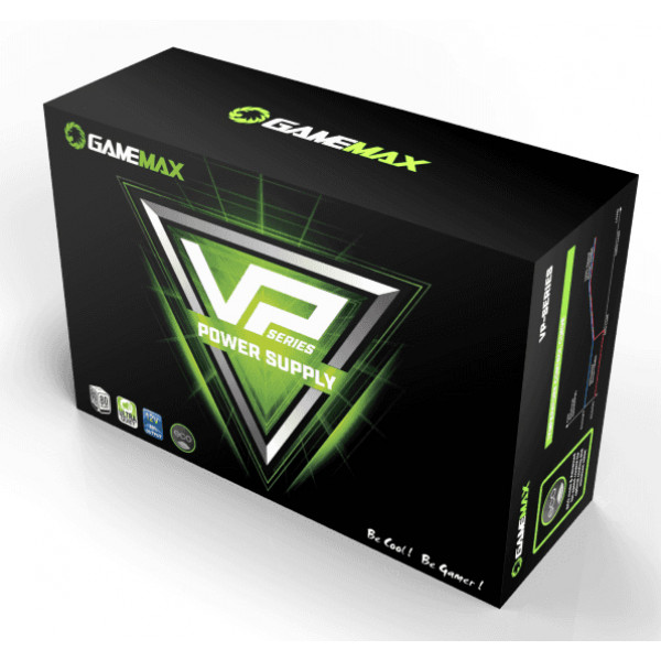 Фото - Блок питания для ПК Gamemax ATX 350W 12 см 80+ (VP-350)