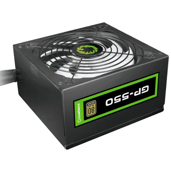 Фото - Блок питания для ПК Gamemax ATX 550W APFC 14см вент,80+ (GP-550)