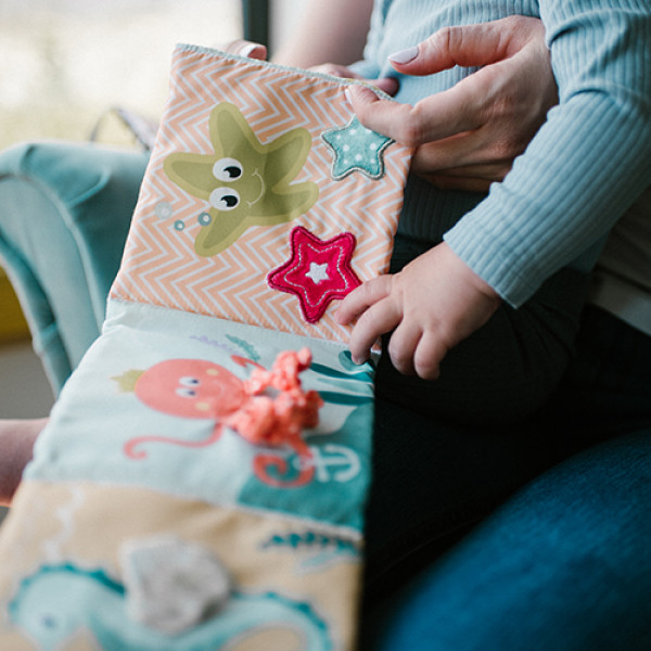 Фото - Книжка-іграшка BabyOno Морський світ, двостороння (1563)