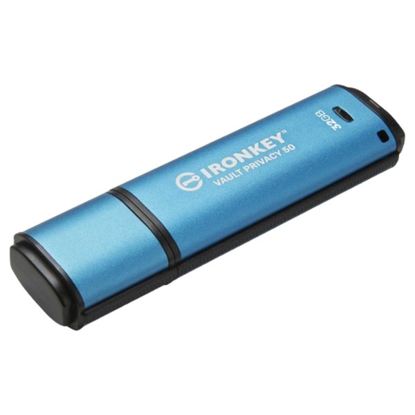 Фото - Флеш USB Kingston 3.2 32GB IronKey Vault Privacy 50 Type-A Blue (IKVP50/32GB)
