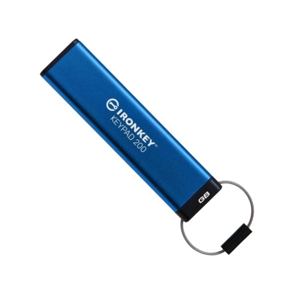 Фото - Флеш USB Kingston 3.2 32GB IronKey Keypad 200 Type-A Blue (IKKP200/32GB)