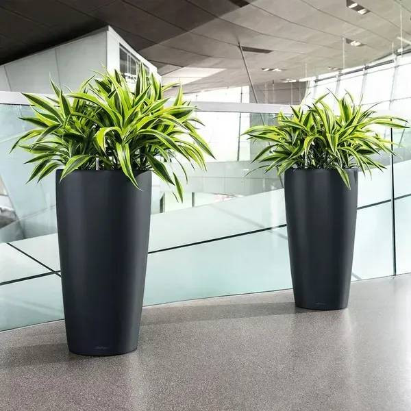 Фото - Вазон Lechuza Рондо Преміум 32 Антрацитовий матовий (15781)