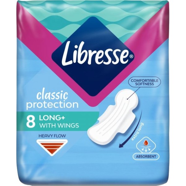 Фото - Прокладки гігієнічні Libresse Classic Protection Long 8 шт. (7322541233512)