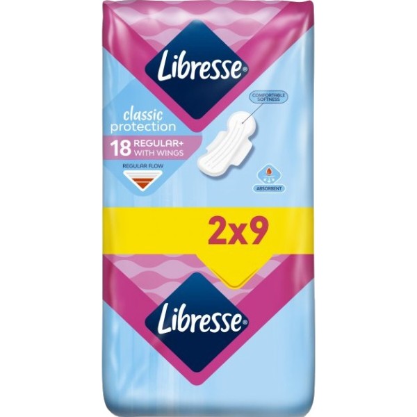 Фото - Прокладки гигиенические Libresse Classic Protection Regular 18 шт. (7322541233604)