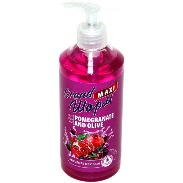 Фото - Жидкое мыло для рук Grand Шарм Maxi Гранат и оливки 500 мл (4820195504277)