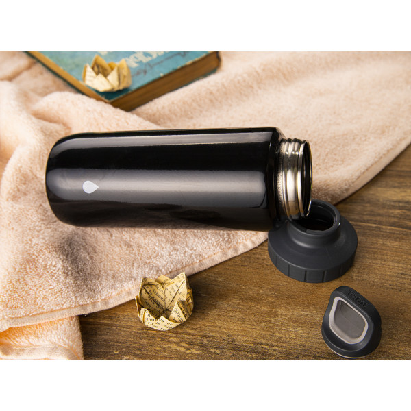 Фото - Пляшка для води Tefal K3194212 Drink2go Light Steel 0,6 л Black