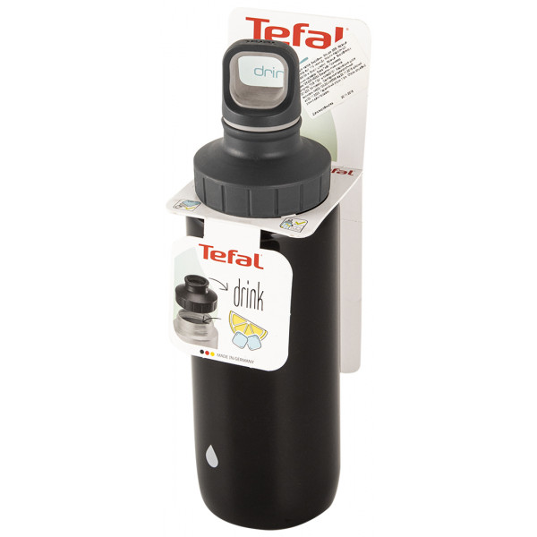 Фото - Пляшка для води Tefal K3194212 Drink2go Light Steel 0,6 л Black