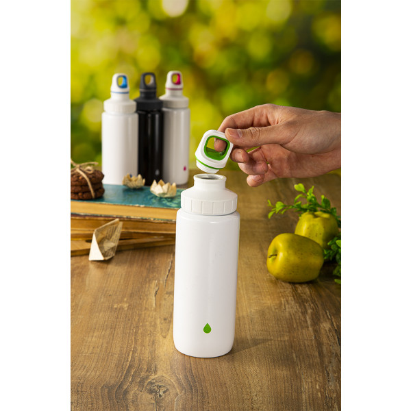 Фото - Бутылка для воды Tefal K3194412 Drink2go Light Steel 0,6 л White/Green