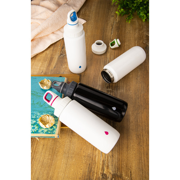 Фото - Бутылка для воды Tefal K3194412 Drink2go Light Steel 0,6 л White/Green