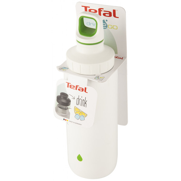 Фото - Бутылка для воды Tefal K3194412 Drink2go Light Steel 0,6 л White/Green