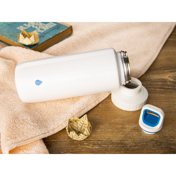 Фото - Пляшка для води Tefal K3194312 Drink2Go Light Steel 0,6 л White/Blue