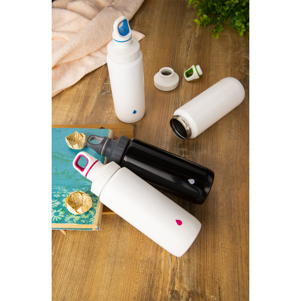 Фото - Бутылка для воды Tefal K3194512 Drink2go Light Steel 0,6 л White/Pink