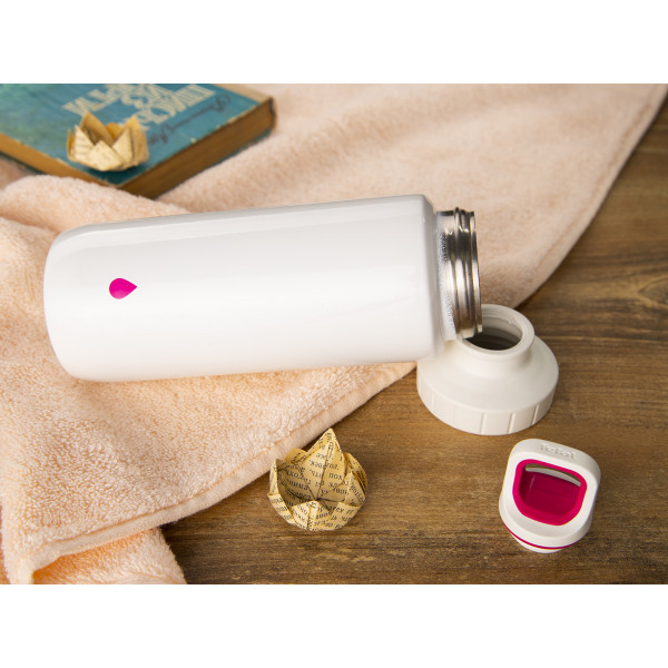 Фото - Бутылка для воды Tefal K3194512 Drink2go Light Steel 0,6 л White/Pink