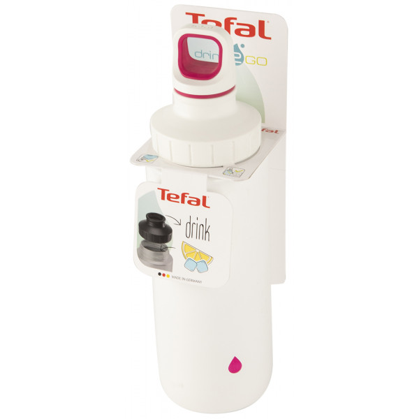Фото - Бутылка для воды Tefal K3194512 Drink2go Light Steel 0,6 л White/Pink
