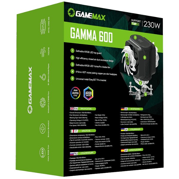 Фото - Процессорный кулер Gamemax Gamma 600