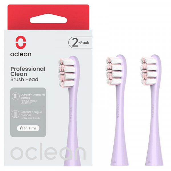 Фото - Насадка для зубної щітки Oclean P1C13 P02 Professional Clean Brush Head Purple 2 шт. (6970810554151)