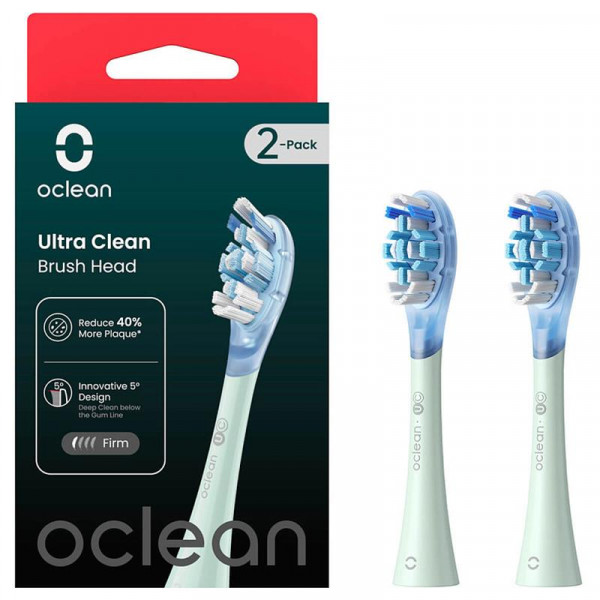 Фото - Насадка для зубної щітки Oclean UC01 G02 Ultra Clean Brush Head Green 2 шт. (6970810553512)