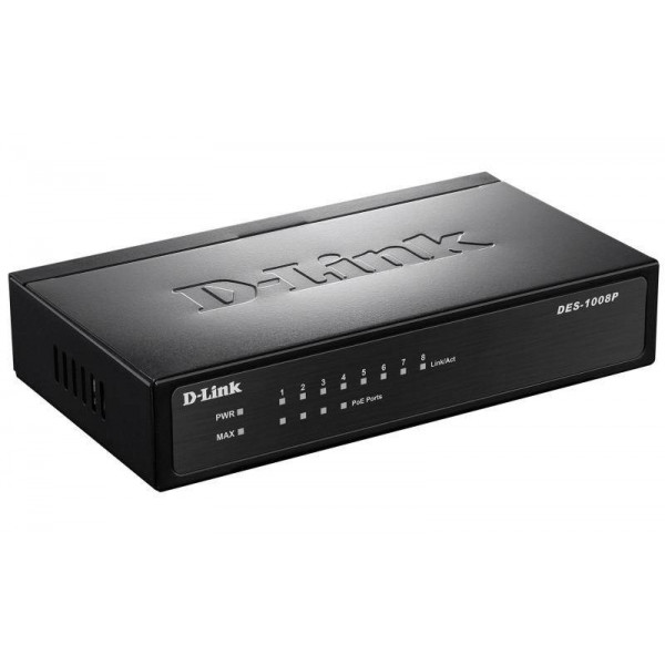 Фото - Коммутатор локальної мережі (Switch) D-Link DES-1008P/C1A