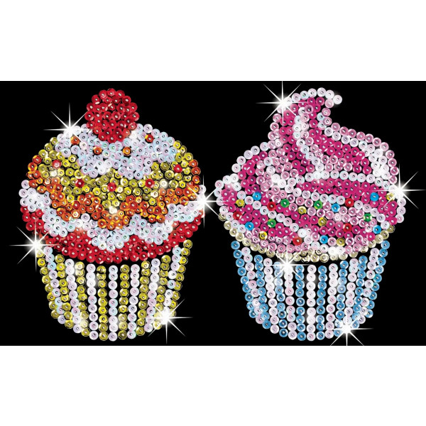 Фото - Набір для творчості з паєток Sequin Art Кекси Blue (SA1130)