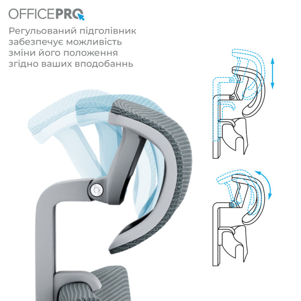 Фото - Кресло офисное OfficePro Elegant (OC600-G-DG-DG) Gray/Dark Gray