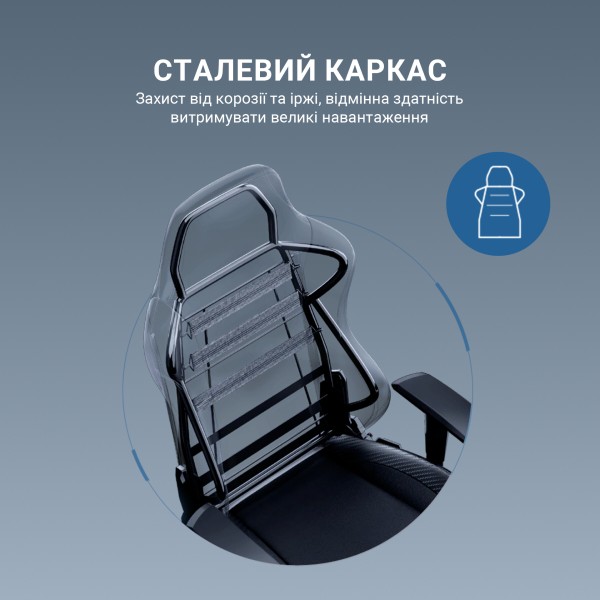 Фото - Крісло для геймерів Anda Seat Luna Pro Size L Black Fabric (AD18T-44-B-F)