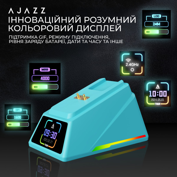 Фото - Миша бездротова ігрова Ajazz AJ159 APEX Blue (AJM159-A-BLUE)