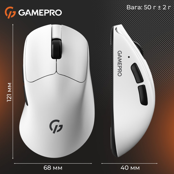 Фото - Миша бездротова ігрова GamePro Genesis Avenger Wireless White (GM096W)