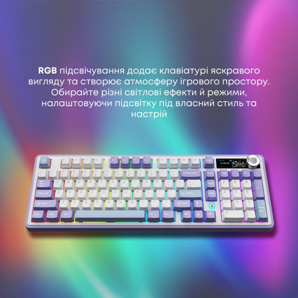Фото - Клавіатура бездротова ігрова Ajazz AK980 V2 Gift Switch V2 Purple White Blue (AK980-V2-G-PWB)