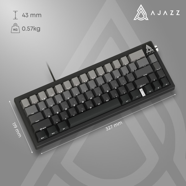 Фото - Клавіатура дротова ігрова Ajazz AK650 Day Dream switches Gradient Black Gray (AK650-DD-BG)