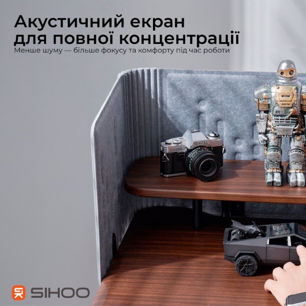 Фото - Стіл з електрорегулюванням висоти Sihoo D07 1.8m Walnut/Black (D07A-101/D07J-101-AB/DO7-P)