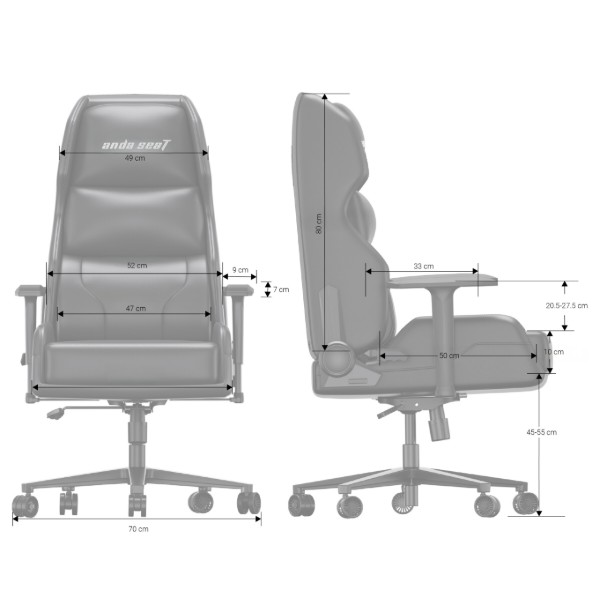 Фото - Крісло для геймерів Anda Seat X1 Gaming Sofa Black PVC (AD-W-SF01-04-B-PV)