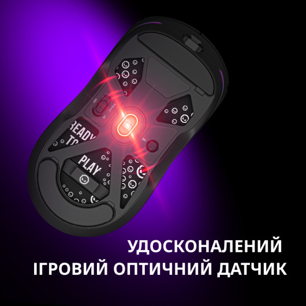 Фото - Миша бездротова ігрова Lorgar MSA10W Wireless Gaming Black (LRG-MSA10W-BK)