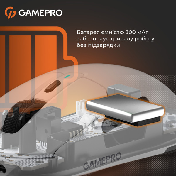 Фото - Миша бездротова ігрова GamePro Genesis Airmaster Wireless/Bluetooth/USB PixArt PAW3311 Sensor White (GM167W)