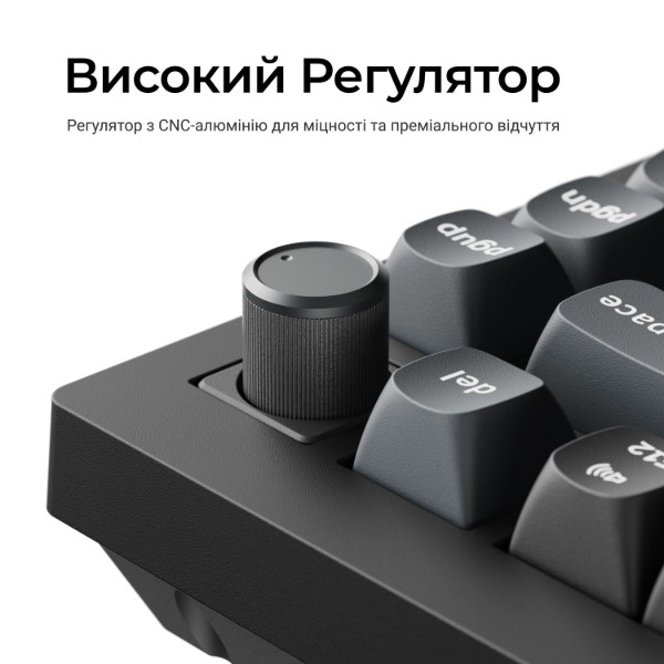 Фото - Клавиатура беспроводная Keychron V1 Ultra Red Switch Black RGB (V1U-D1-UA)