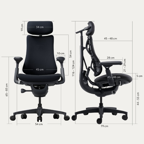 Фото - Крісло офісне LiberNovo Omni Midnight Black 48 см (CP-GW-0000015-00-01)