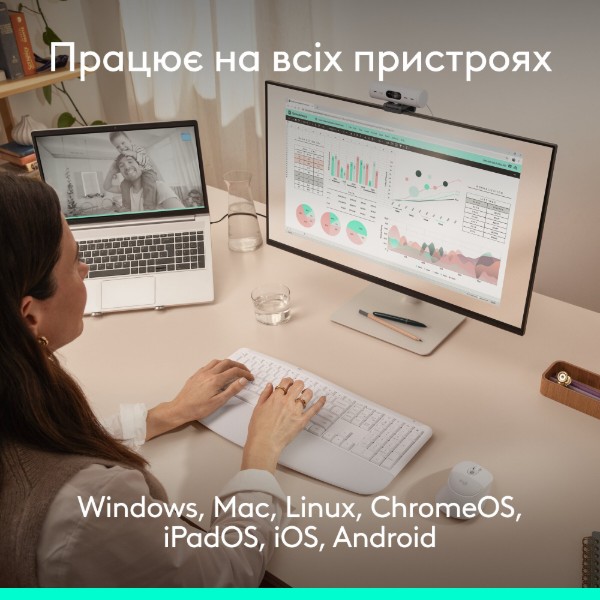 Фото - Клавиатура+мышь беспроводная Logitech Signature Comfort Plus MK880 Off-White (920-014033)
