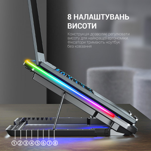 Фото - Підставка під ноутбук охолоджуюча GamePro CP670 Black