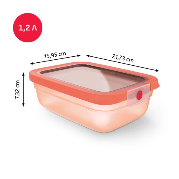Фото - Емкость для хранения Tefal N1210810 ONECLICK 1,2 л оранжевый