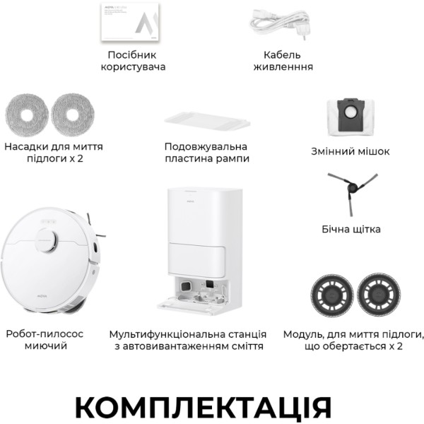 Фото - Робот-пилосос миючий Mova E40 ULTRA (RLE21SE)