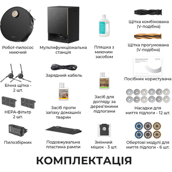 Фото - Робот-пылесос моющий Dreame Bot MatriX 10 Ultra Black (RLX95CE-bl)