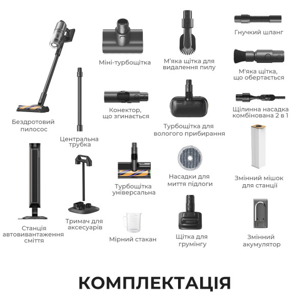 Фото - Пилосос ручний для дому Dreame Z40 Station (VZV33A)